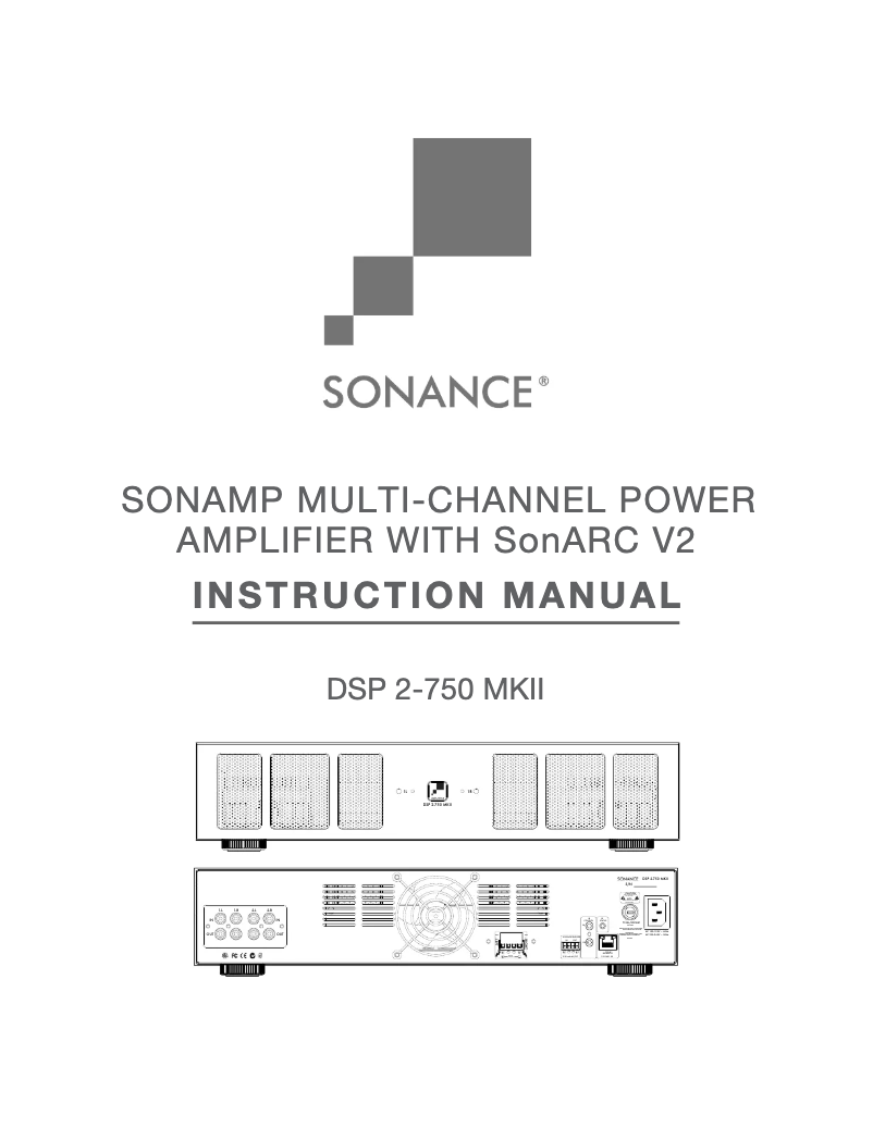 Image de la première page du manuel de l'appareil Sonamp DSP 2-750 MKII