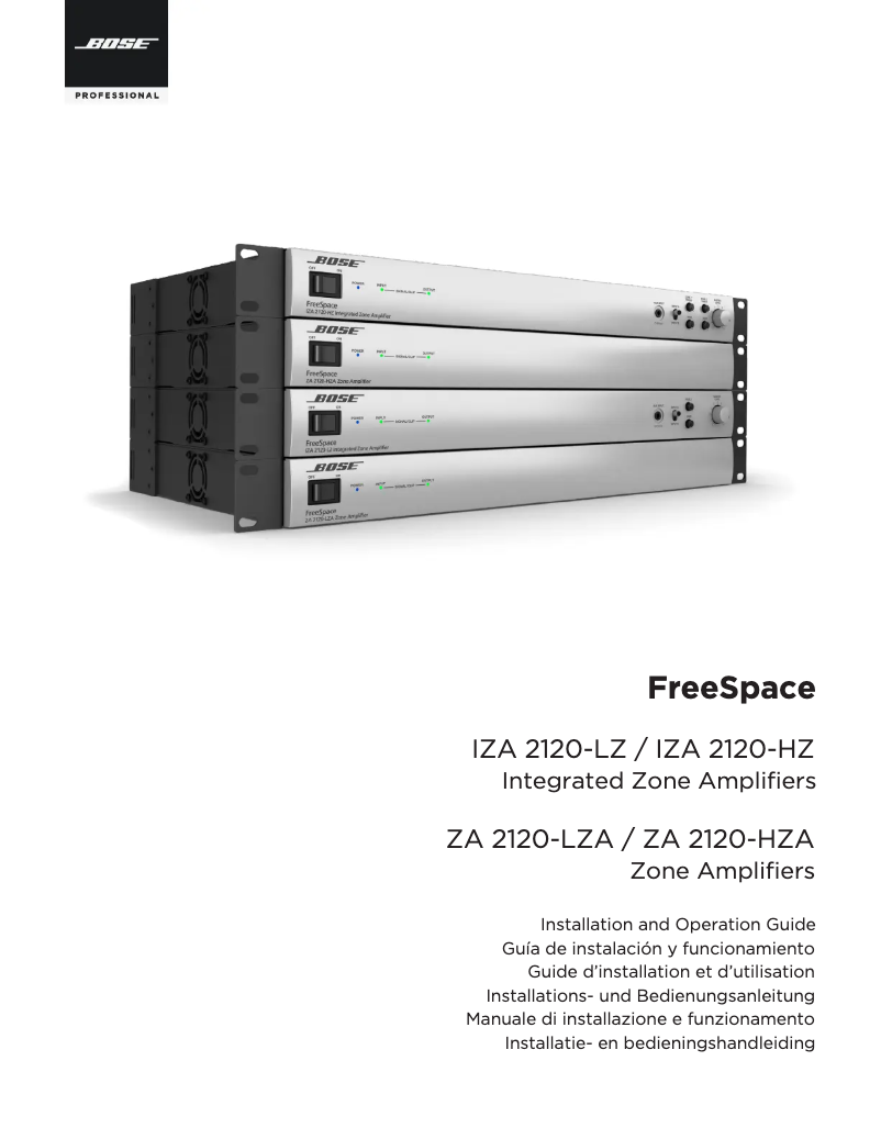 Page n°1 - Guide d'installation Bose FreeSpace IZA 2120-HZ