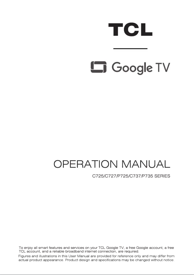 Page 1 de la notice Manuel utilisateur TCL 55C745K