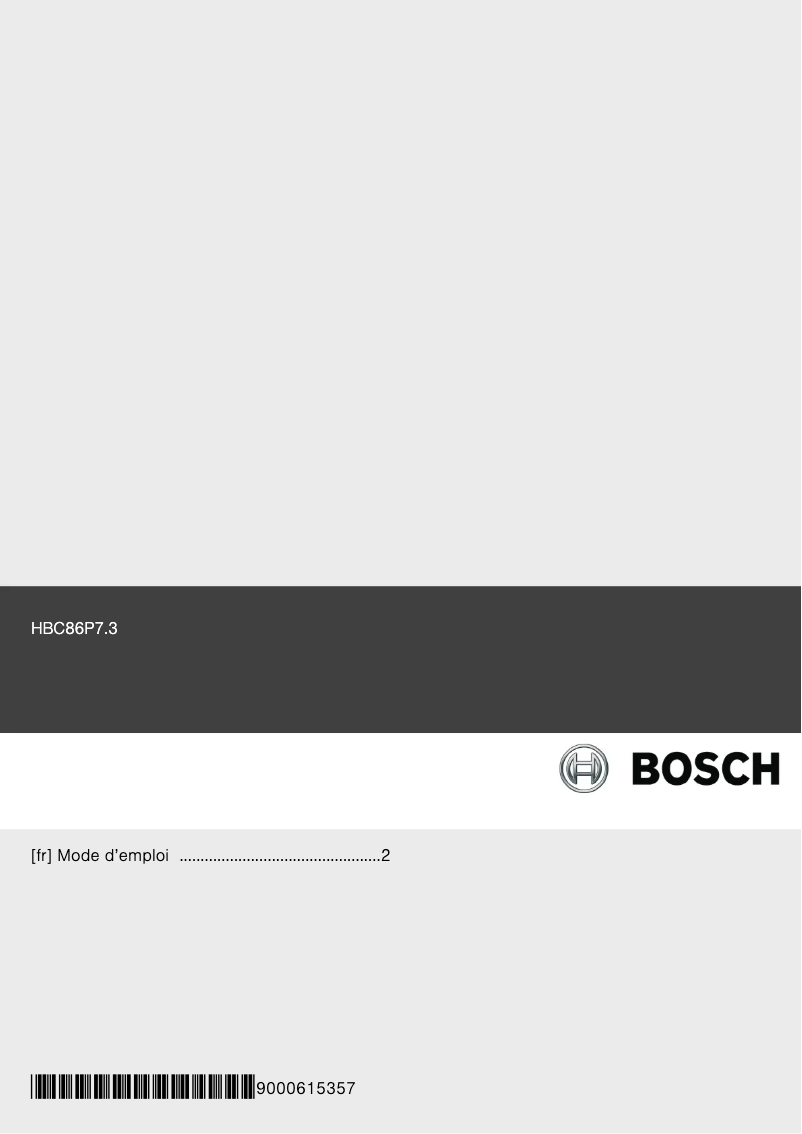 Page n°1 - Manuel utilisateur Bosch HBC86P753