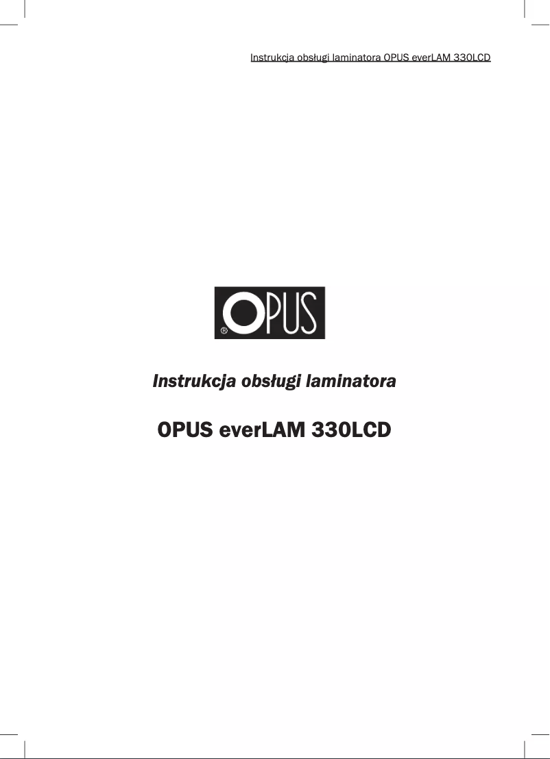 Page n°1 - Manuel utilisateur Opus EverLAM 330LCD