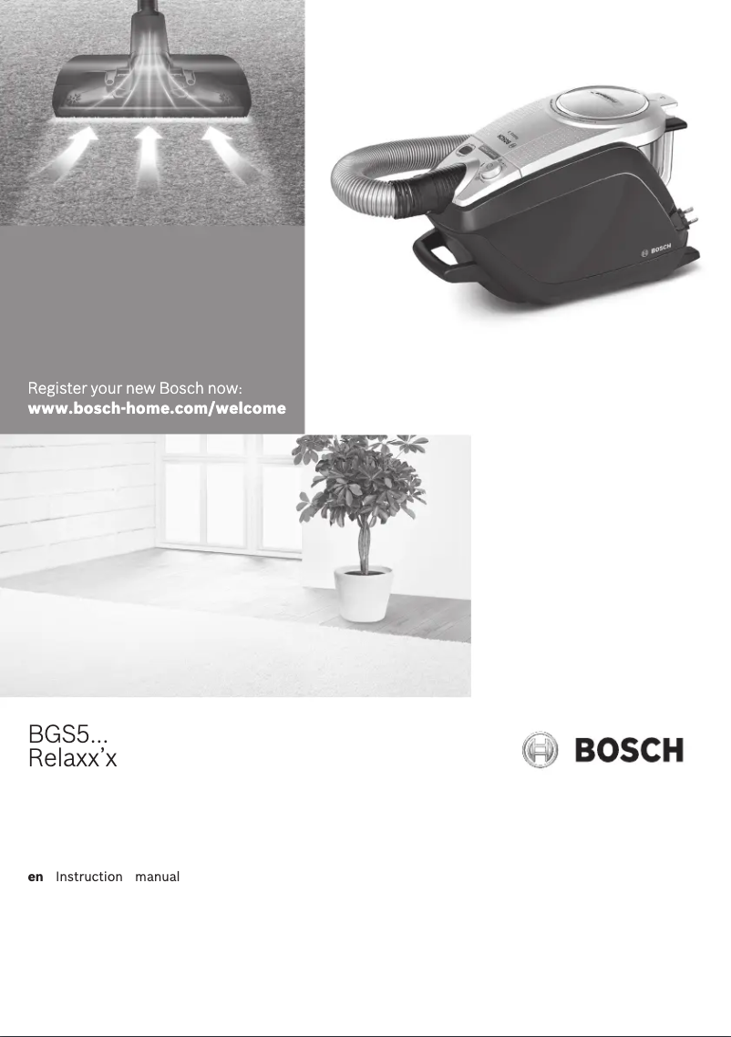 Page n°1 - Manuel utilisateur Bosch elaxx'x ProSilence BGS5ALL1