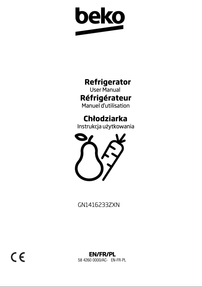 Image de la première page du manuel de l'appareil GN1416233ZXN