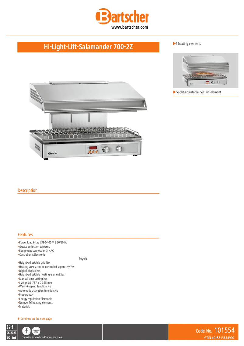 Image de la première page du manuel de l'appareil 700-2Z