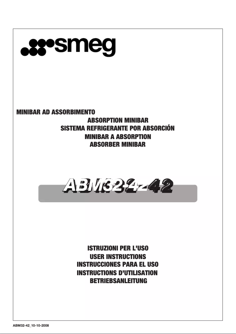 Page 1 de la notice Manuel utilisateur Smeg ABM32