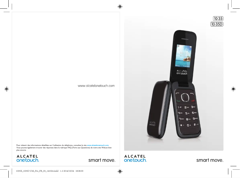 Page 1 de la notice Manuel utilisateur Alcatel OneTouch 1035