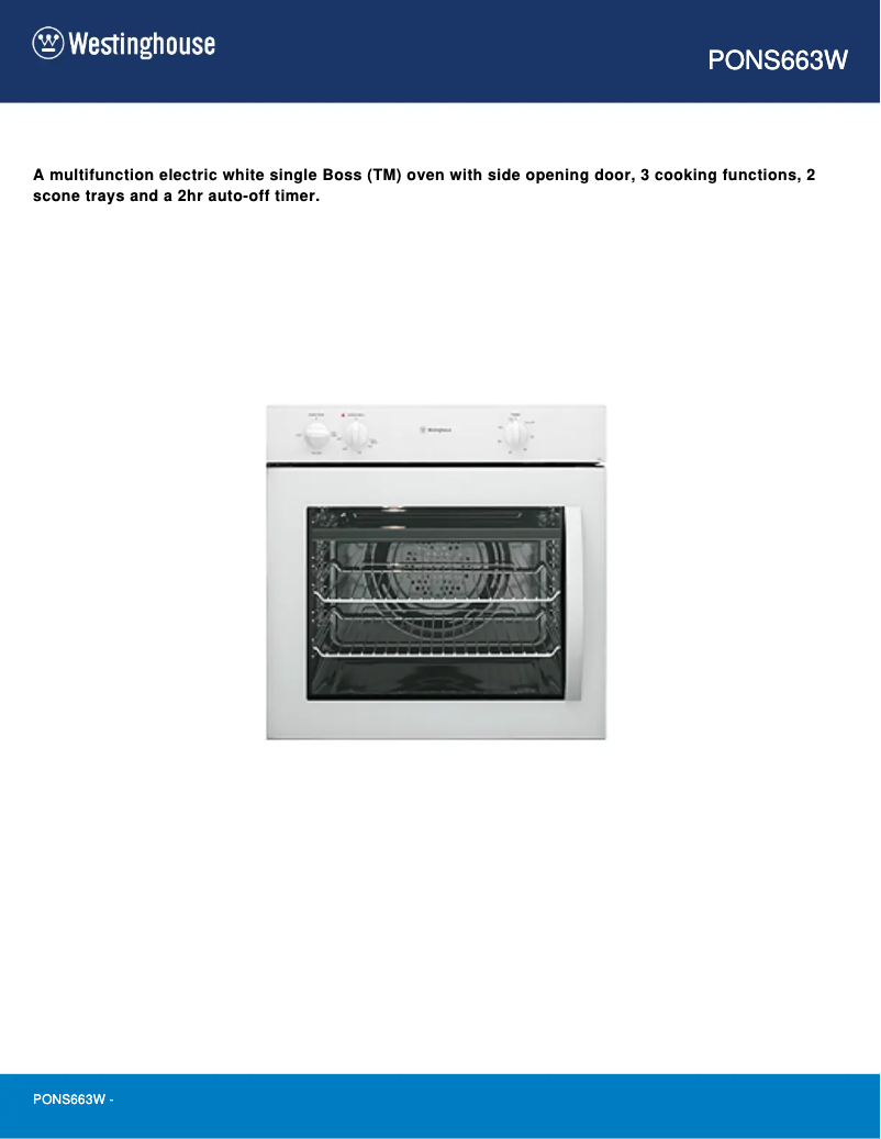 Image de la première page du manuel de l'appareil PONS663W