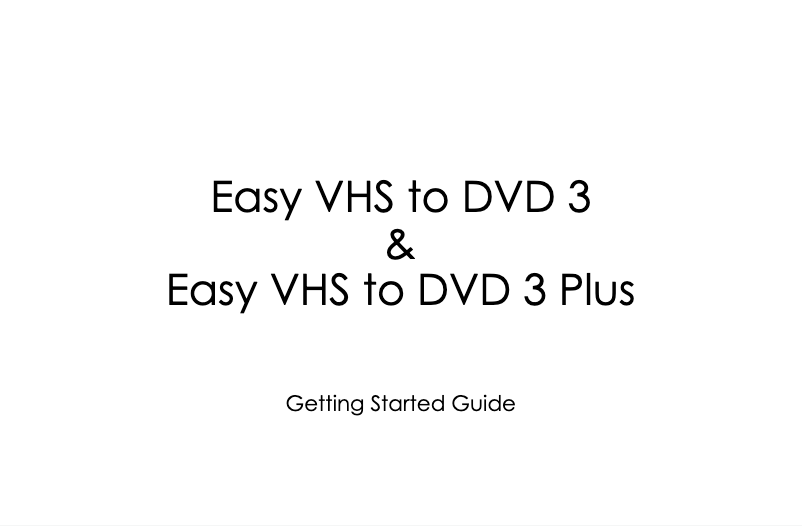 Page 1 de la notice Guide de démarrage rapide Roxio Easy VHS to DVD 3 Plus