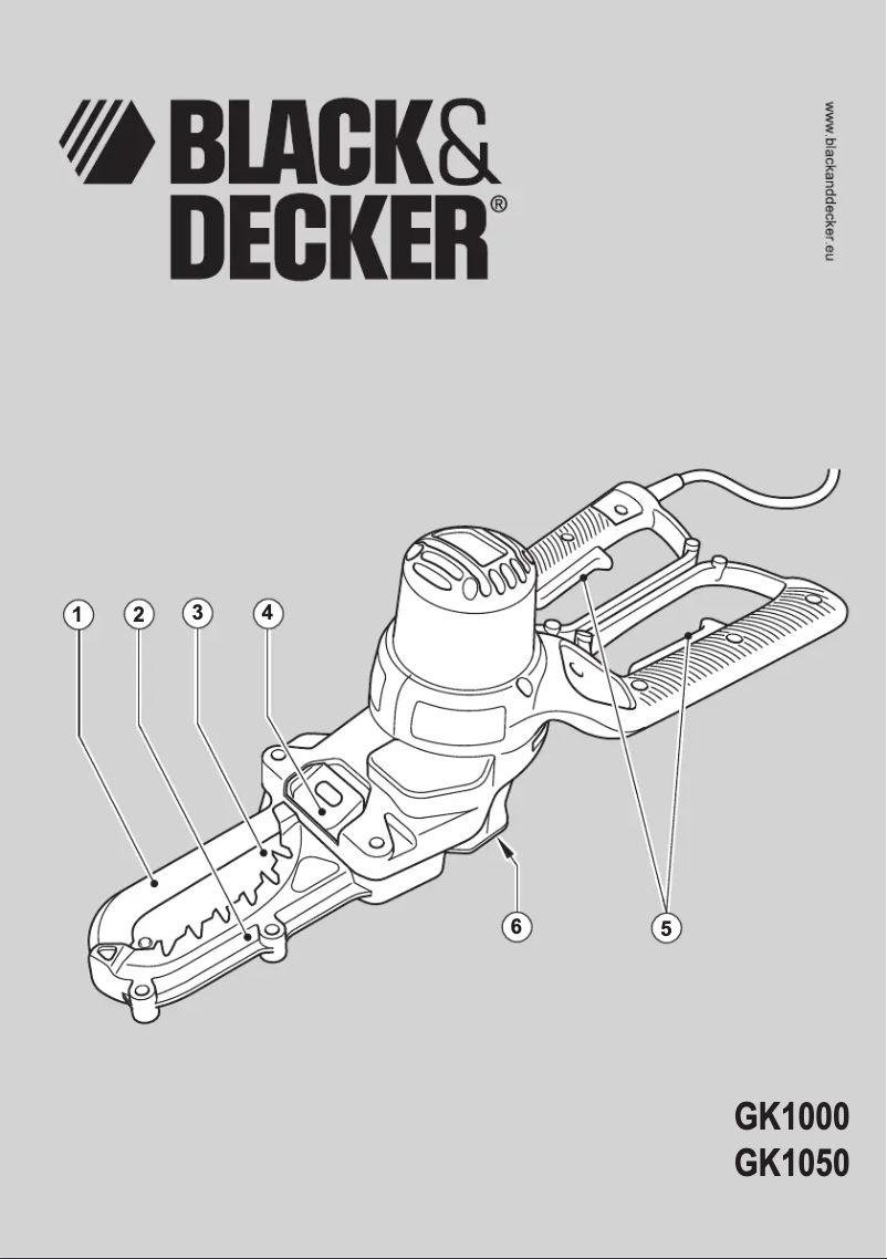 Page n°1 - Manuel utilisateur Black & Decker GK1000