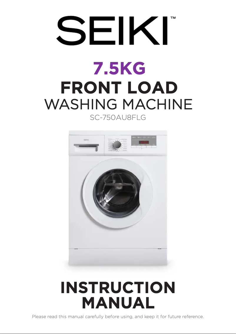Image de la première page du manuel de l'appareil SC-750AU8FLG