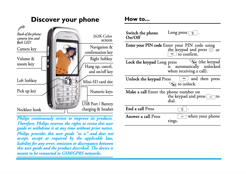 Page 1 de la notice Manuel utilisateur Philips CT7688