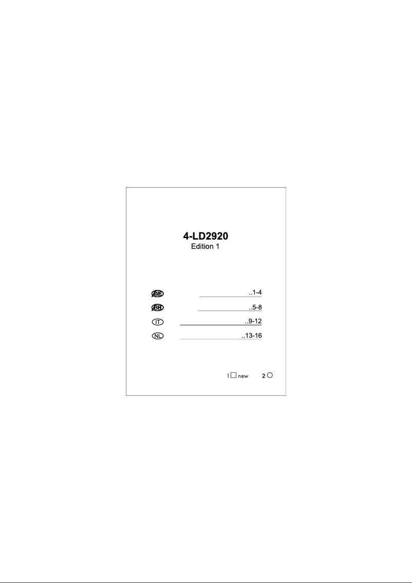 Page n°1 - Manuel utilisateur Digi-tech 4-LD2920