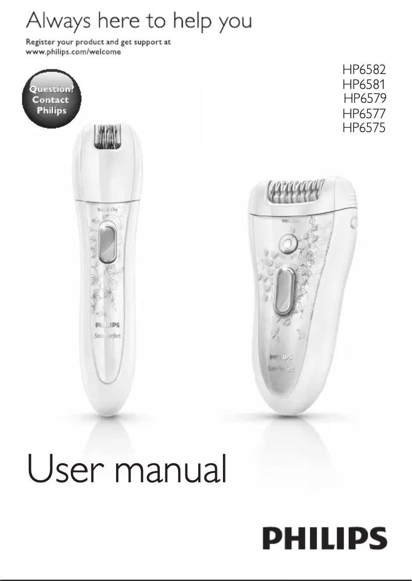 Image de la première page du manuel de l'appareil SatinPerfect HP6582