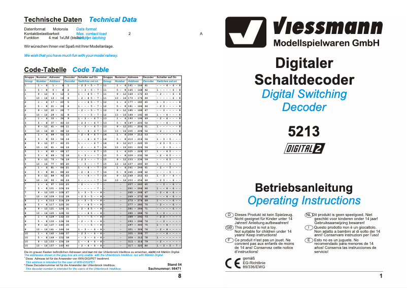 Page 1 de la notice Manuel utilisateur Viessmann 5213