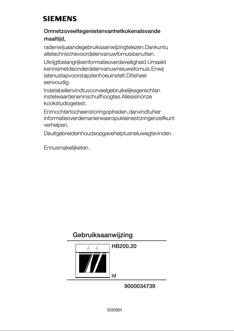 Page 1 de la notice Manuel utilisateur Siemens HB200220