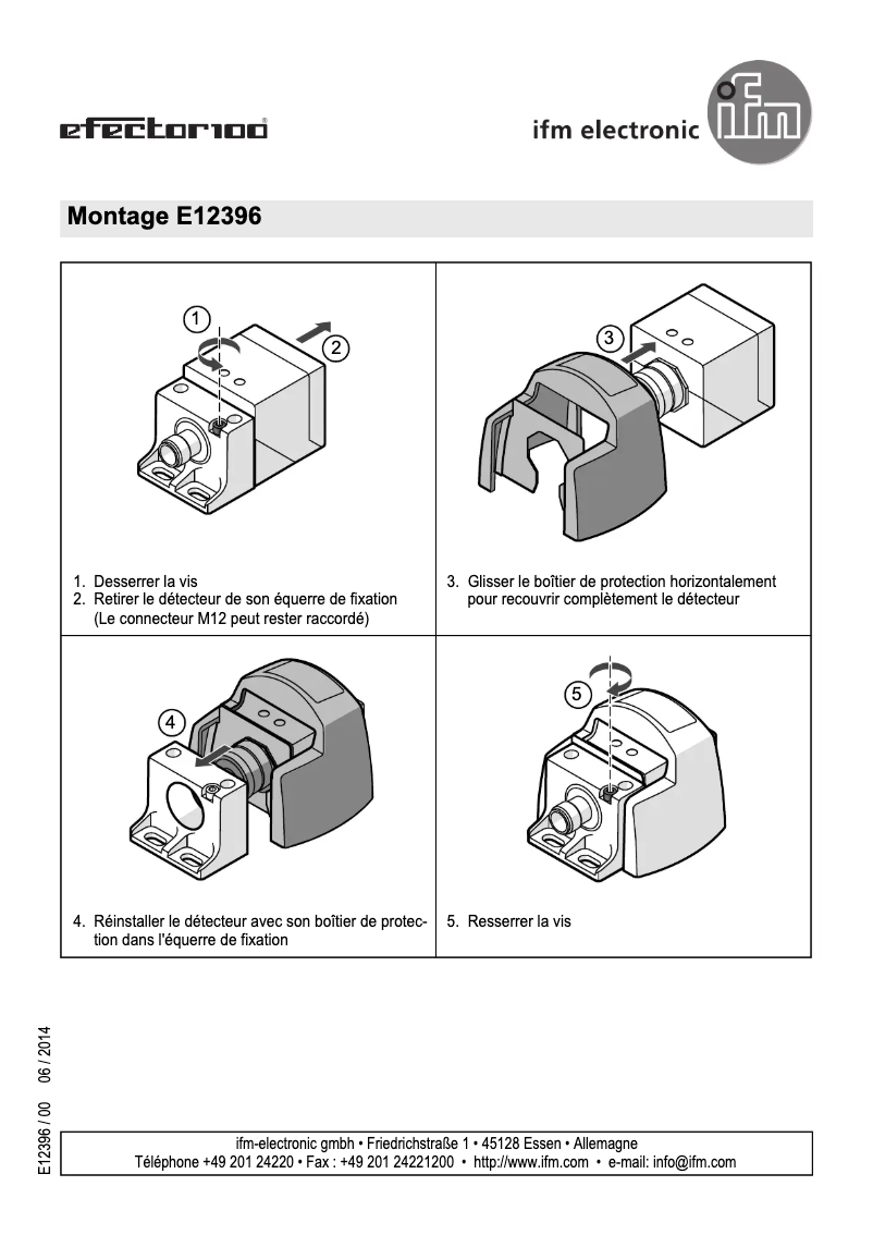 Page 1 de la notice Manuel utilisateur IFM E12396