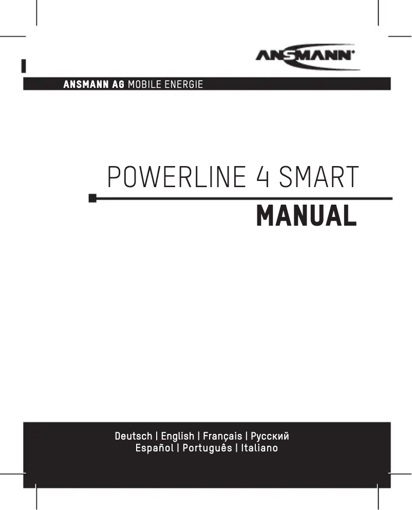 Page 1 de la notice Manuel utilisateur Ansmann Powerline 4 Smart