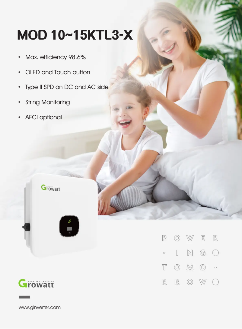 Image de la première page du manuel de l'appareil MOD 15KTL3-X