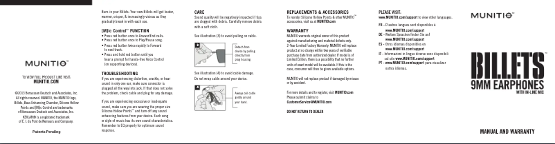 Page n°1 - Manuel utilisateur Munitio Billets