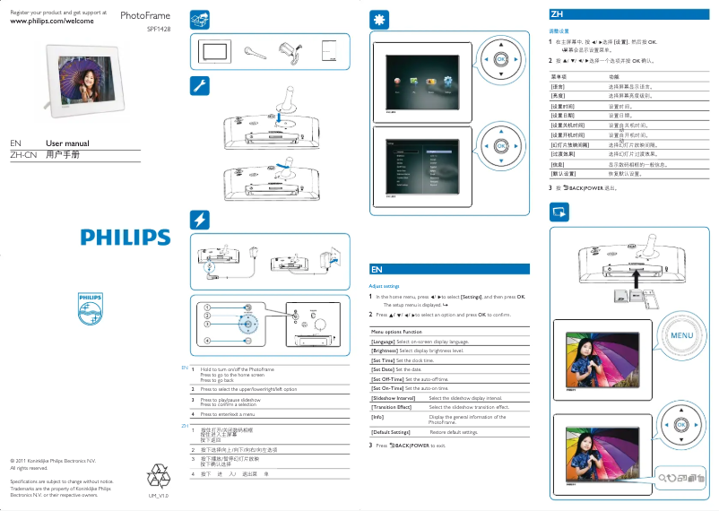 Página 1 del manual Manual de usuario Philips SPF1428