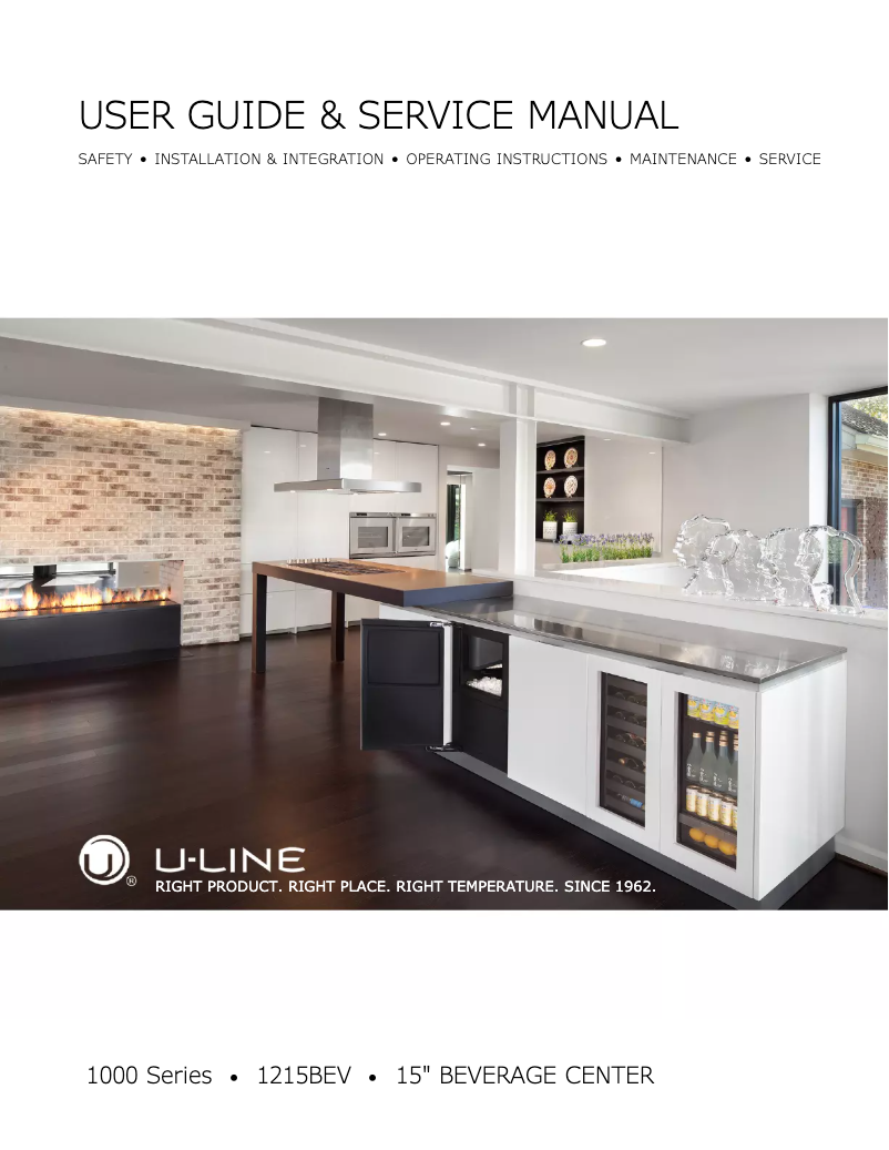 Page 1 de la notice Manuel utilisateur U-Line U-1215BEVINT-60A