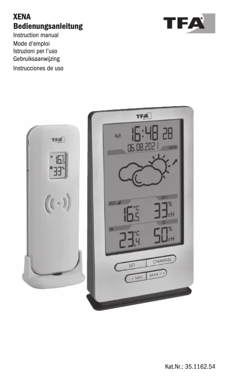 Image de la première page du manuel de l'appareil XENA 35.1162.54