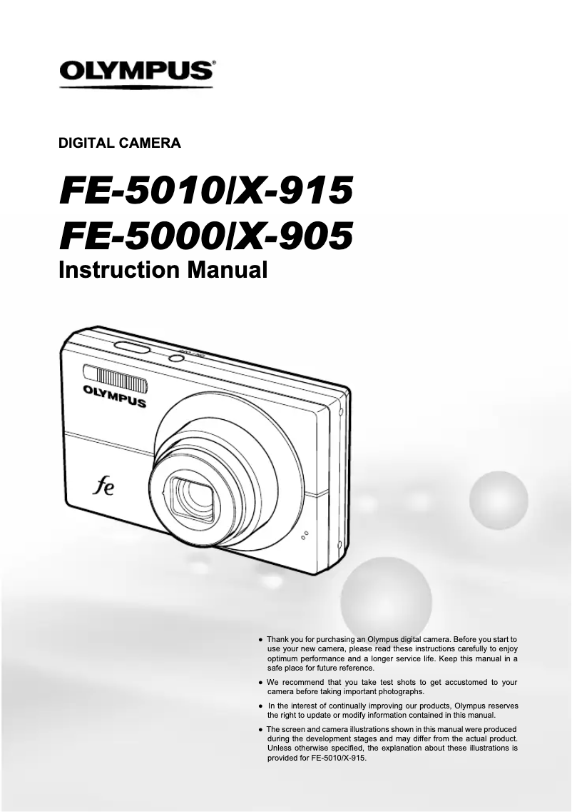 Image de la première page du manuel de l'appareil X-915