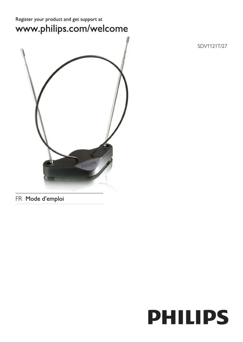 Page 1 de la notice Manuel utilisateur Philips SDV1121T