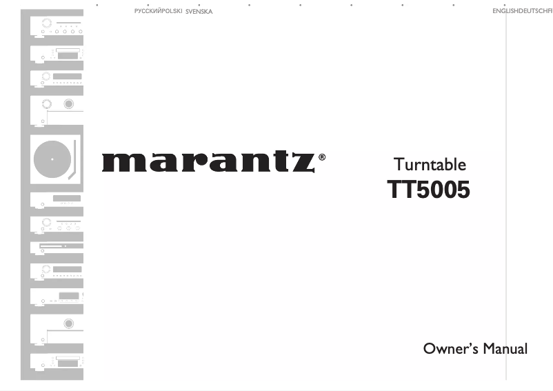 Page 1 de la notice Manuel utilisateur Marantz TT-5005