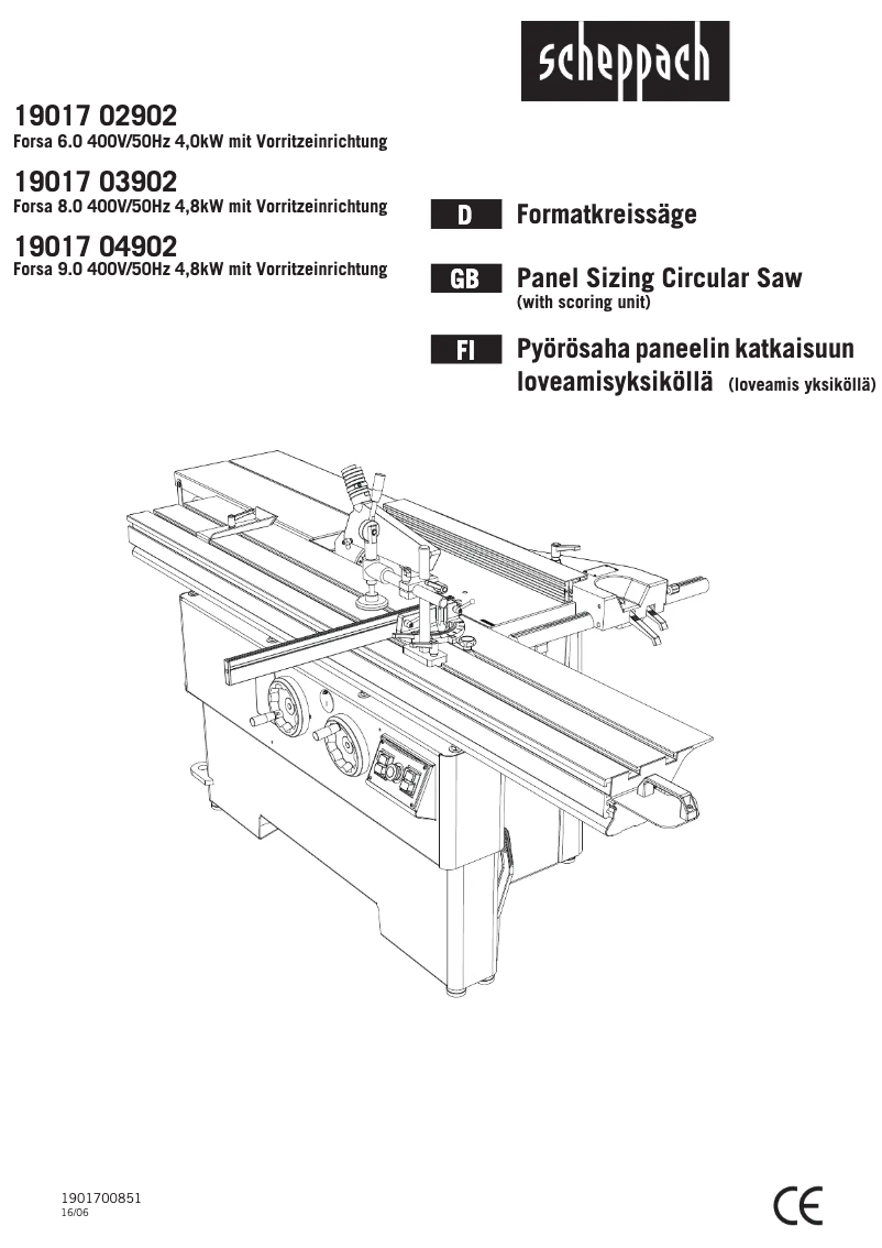 Page n°1 - Manuel utilisateur Scheppach Forsa 6.0
