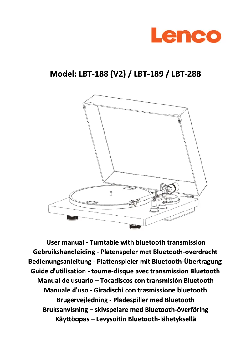 Image de la première page du manuel de l'appareil LBT-288WA