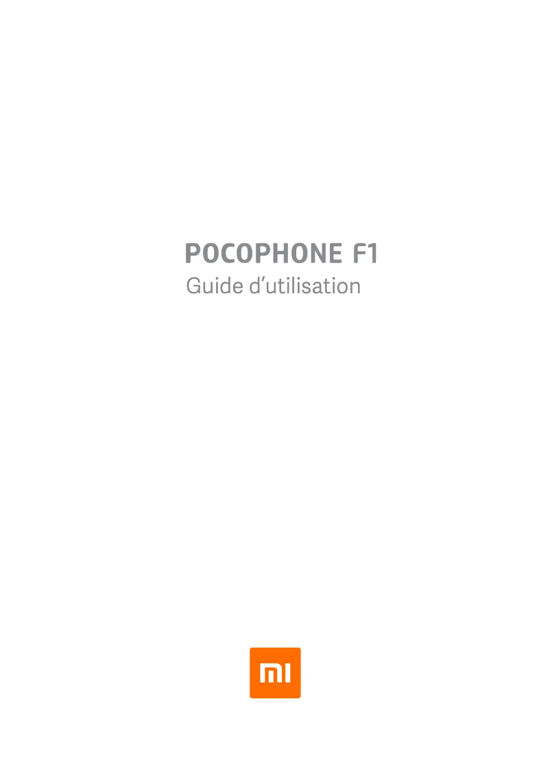 Page n°1 - Manuel utilisateur POCO PHONE F1