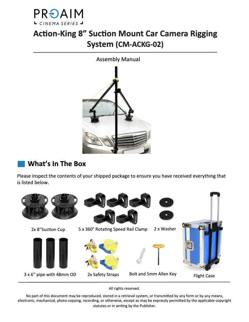 Page 1 de la notice Manuel utilisateur Proaim CM-ACKG-02