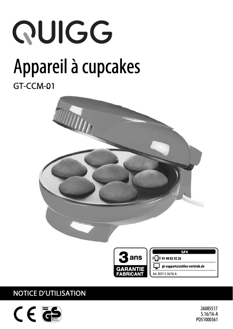 Image de la première page du manuel de l'appareil GT-CCM-01