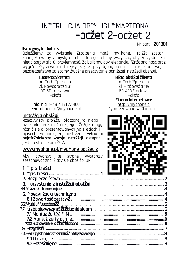 Page n°1 - Manuel utilisateur myPhone Pocket 2