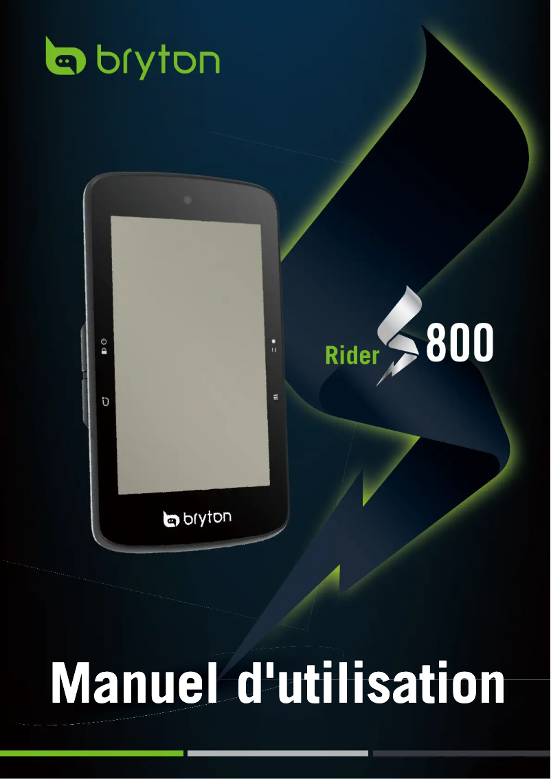 Page 1 de la notice Manuel utilisateur Bryton Rider S800
