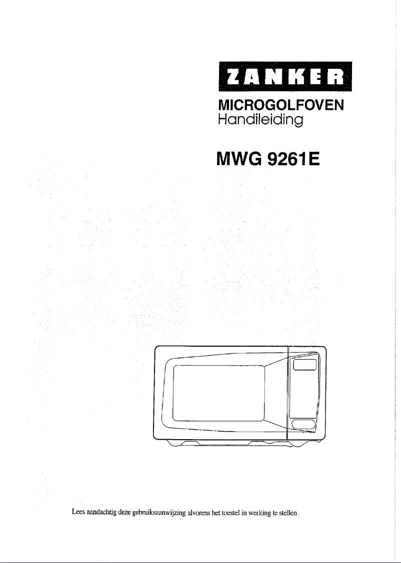 Image de la première page du manuel de l'appareil Mwg 9261 e