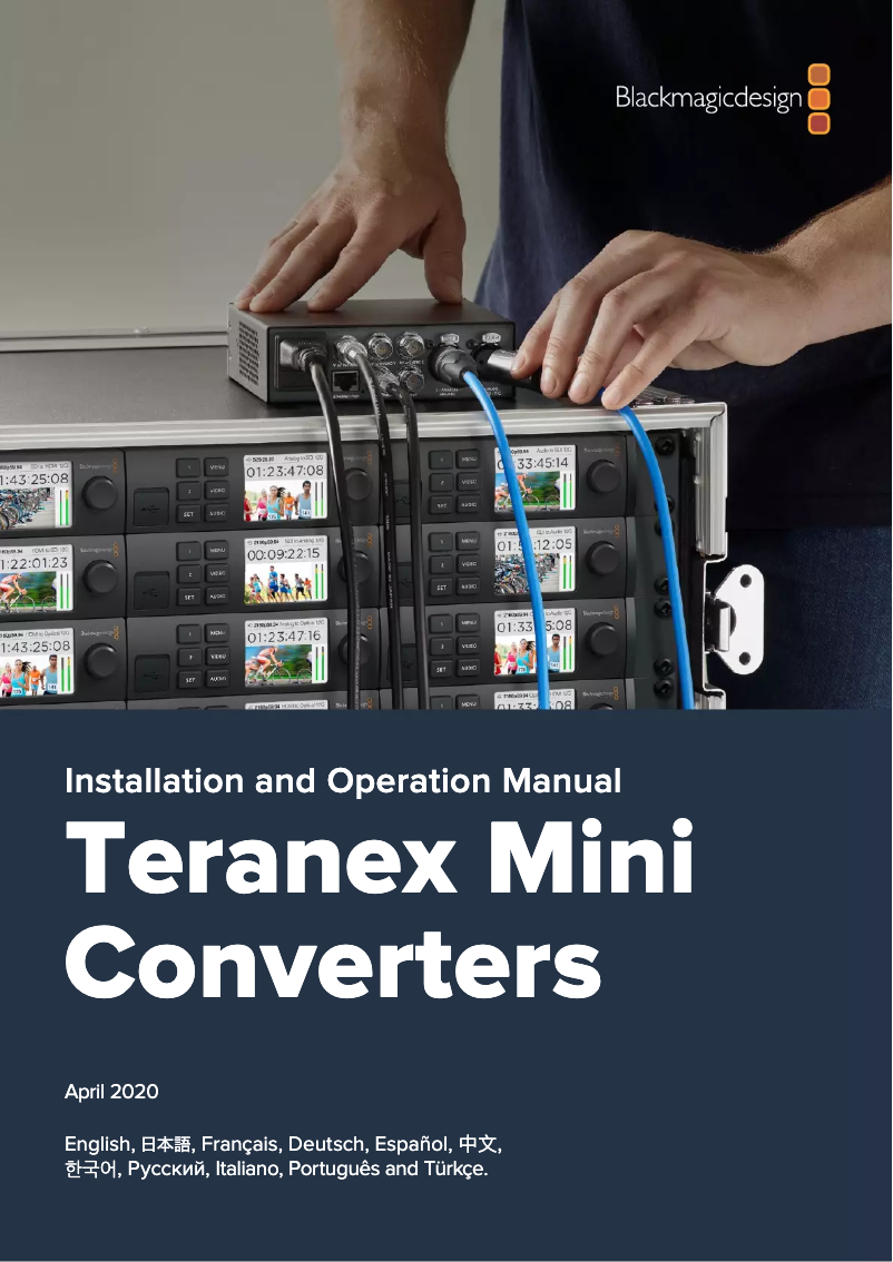 Page n°1 - Manuel utilisateur Blackmagic Design Teranex Mini