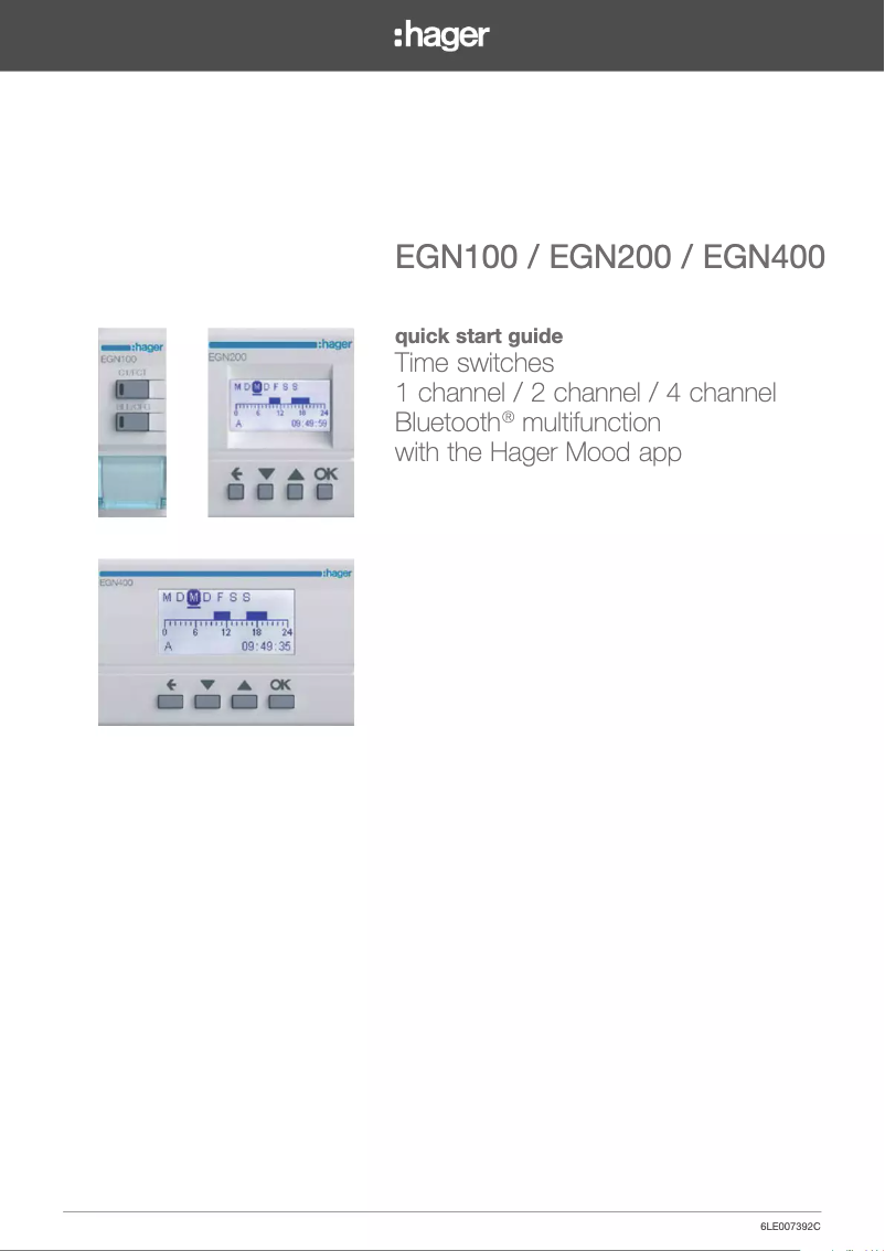 Page n°1 - Manuel utilisateur Hager EGN200AU