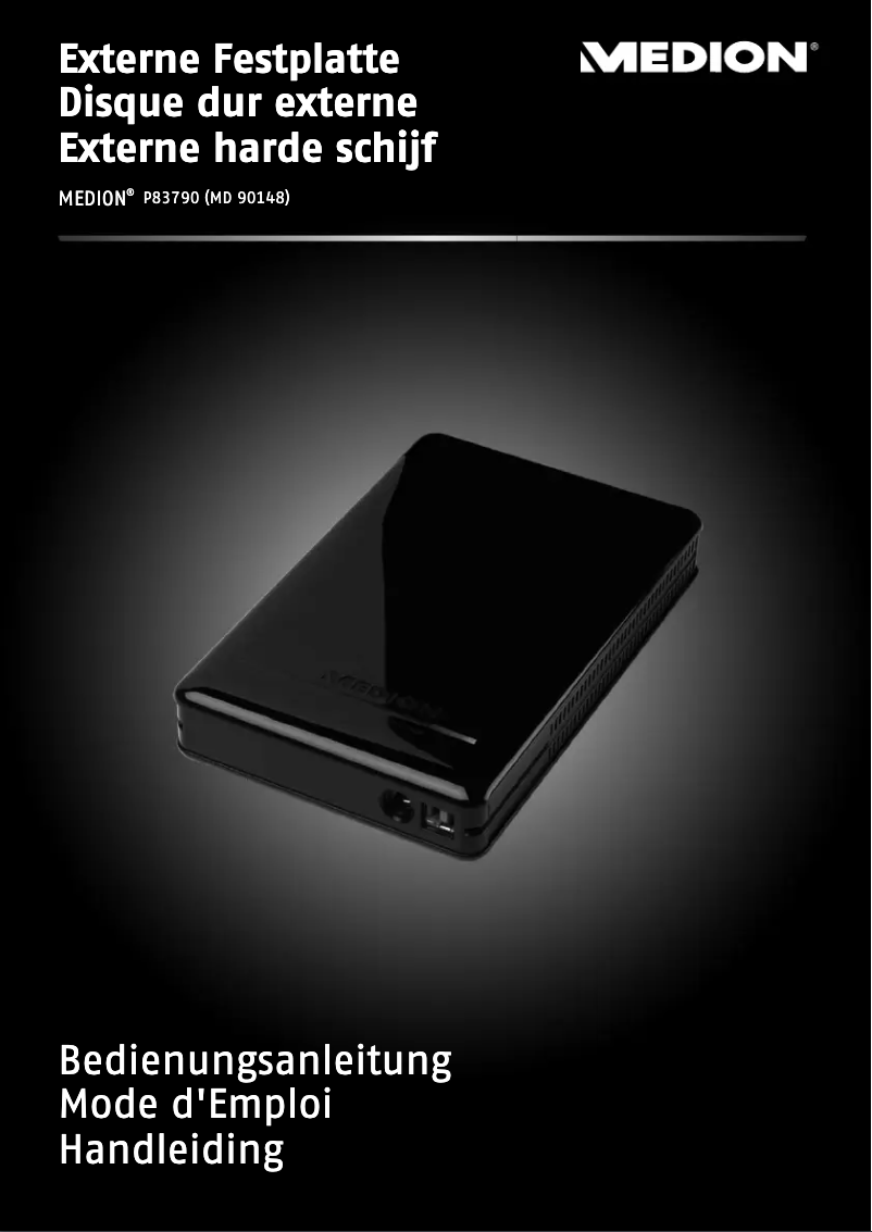 Page 1 de la notice Manuel utilisateur Medion P83761 (MD 90133) schijf