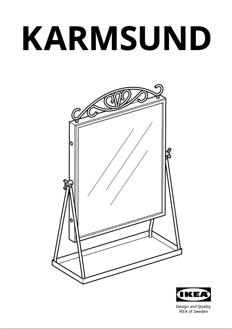 Page 1 de la notice Manuel utilisateur Ikea KARMSUND 502.949.86