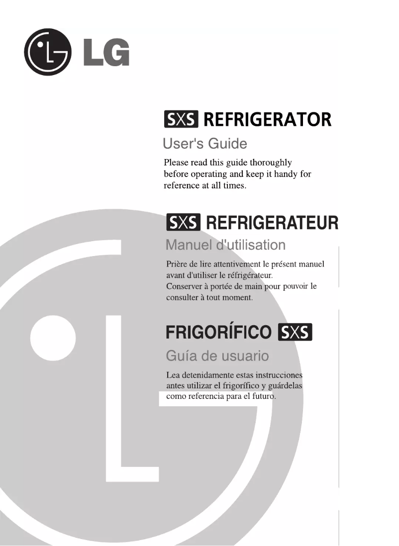 Page 1 de la notice Manuel utilisateur LG GRG2263STBA