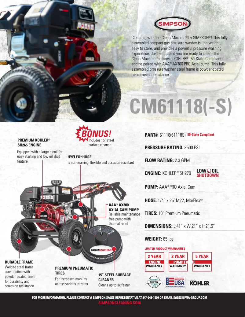 Image de la première page du manuel de l'appareil CM61118