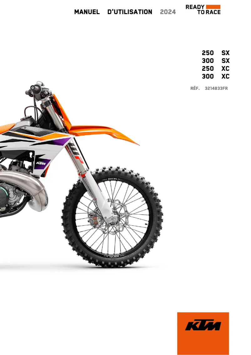 Page 1 de la notice Manuel utilisateur KTM 300 XC (2024)