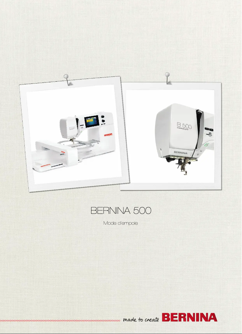 Page 1 de la notice Manuel utilisateur Bernina 500