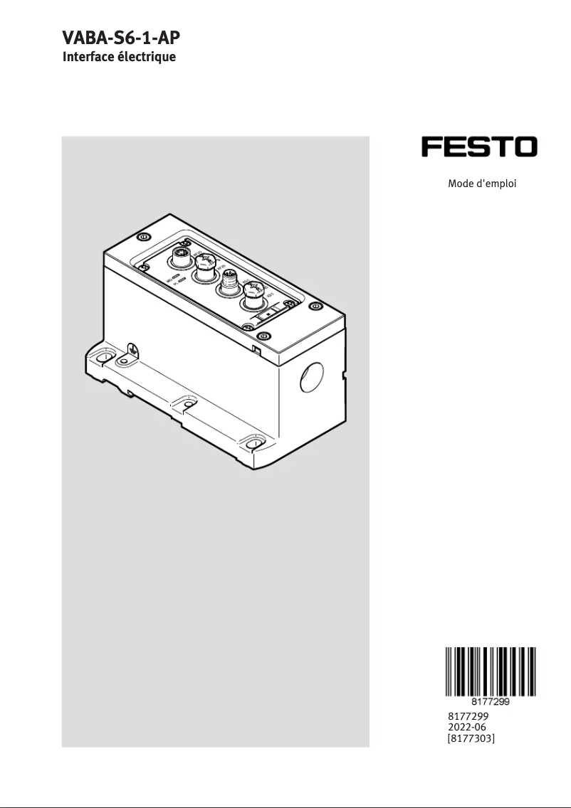Page n°1 - Manuel utilisateur Festo VABA-S6-1-AP