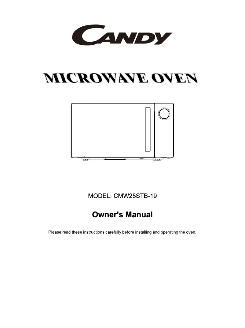 Image de la première page du manuel de l'appareil CMW25STB-19