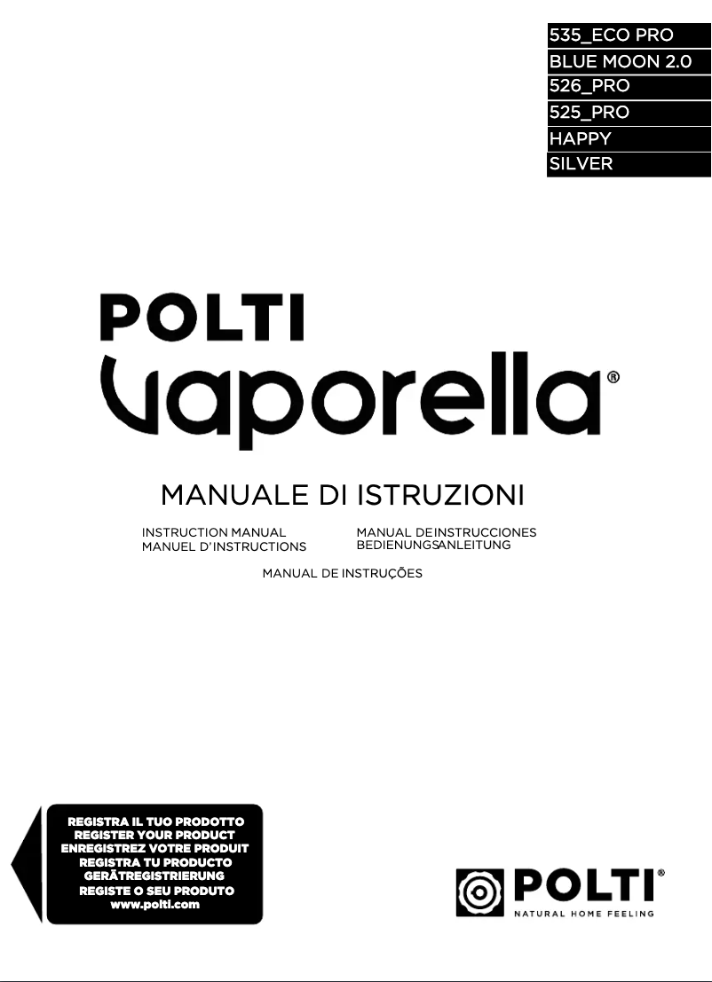 Página 1 del manual Manual de usuario Polti Vaporella 2HP Professional