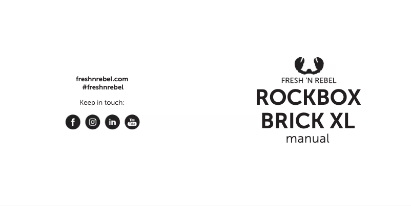 Page 1 de la notice Manuel utilisateur Fresh 'n Rebel Rockbox Brick XL Fabriq Edition