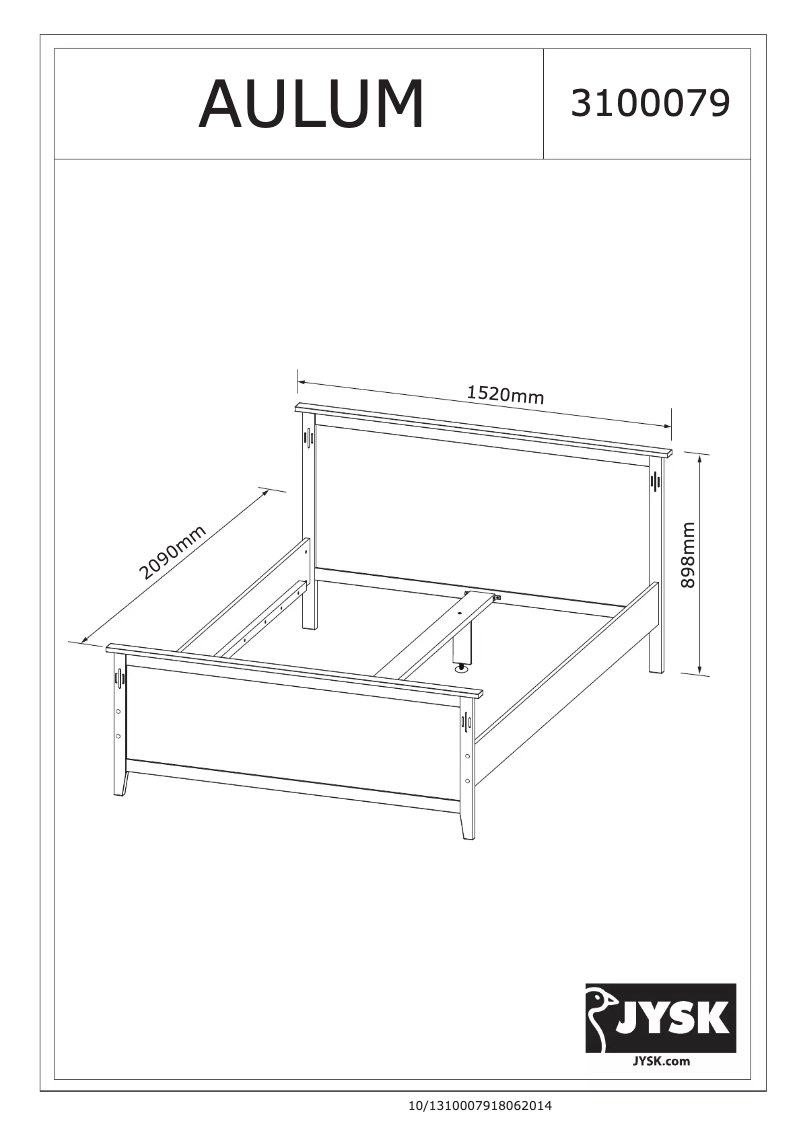 Página 1 del manual Manual de usuario JYSK Aulum (140x200)